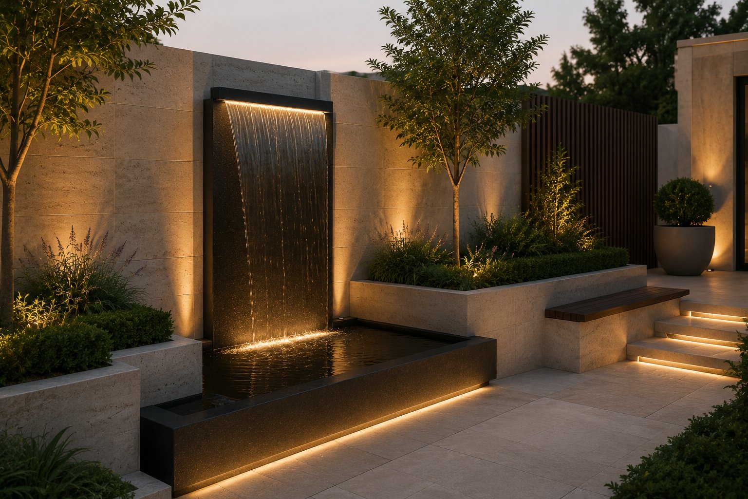 Modern water fall
