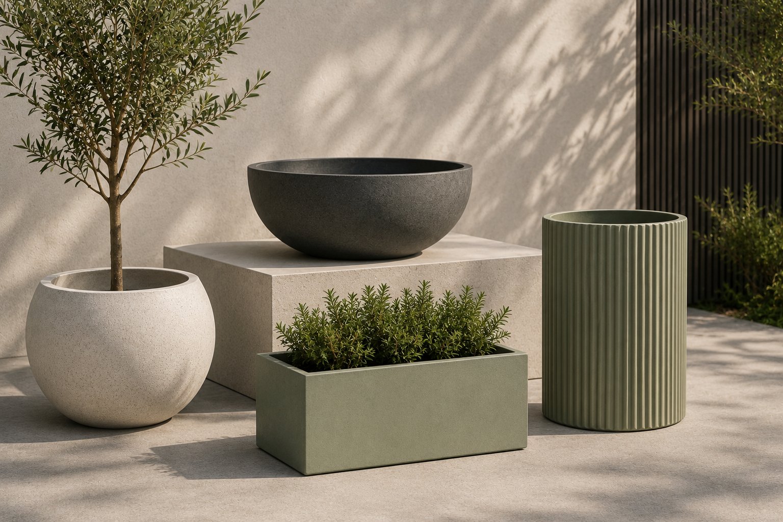 Polyresin planters