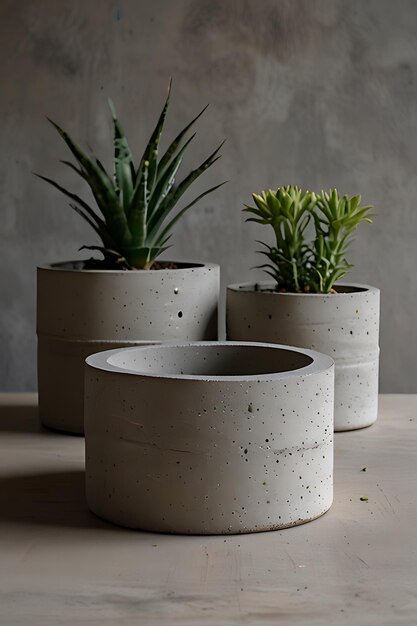 three-plant-pots-with-plants-them-one-which-has-green-plant-it